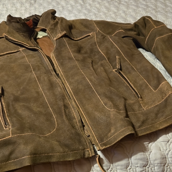 Men's Bod Christensen Brown Suede Jacket - Picture 1 of 8
